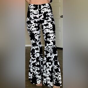 Vintage Park Avenue Cow Print Bell Bottom Flare Pants M